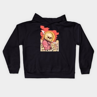 The skull astronaut Kids Hoodie